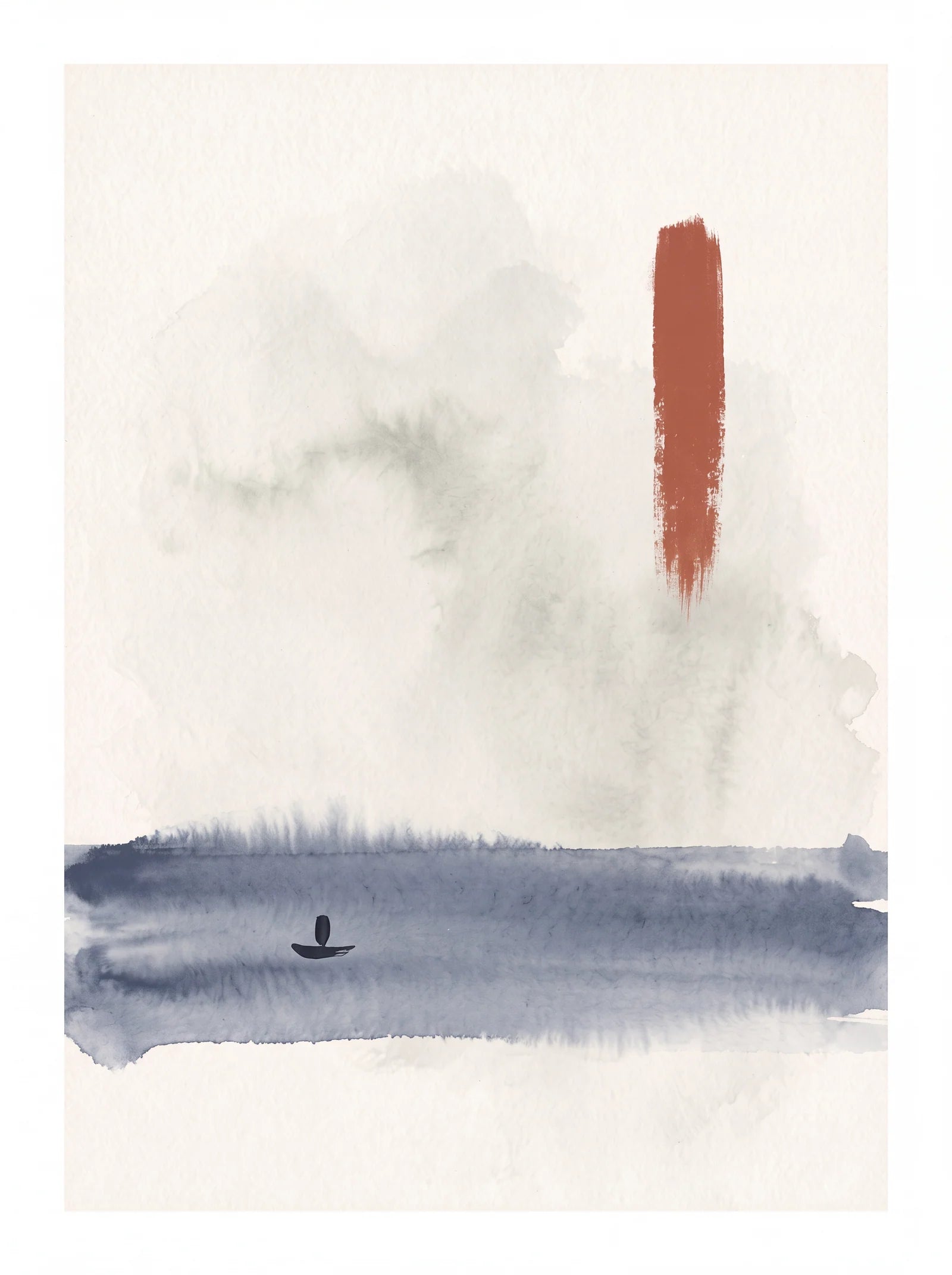Boat in Pale Weather, an AI-generated artwork