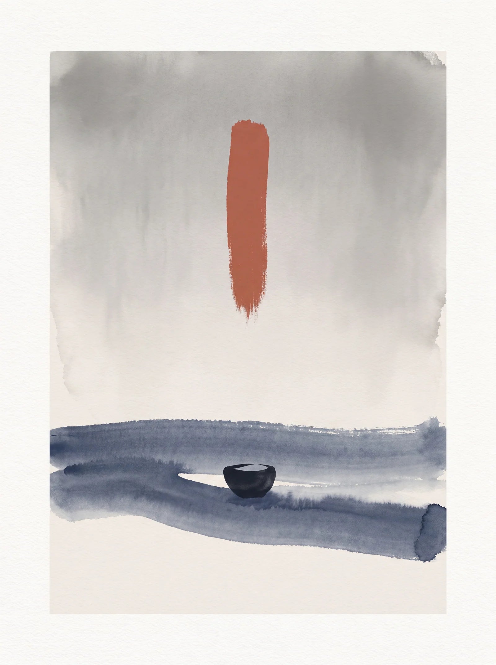 Current with Red Mark, an AI-generated art print