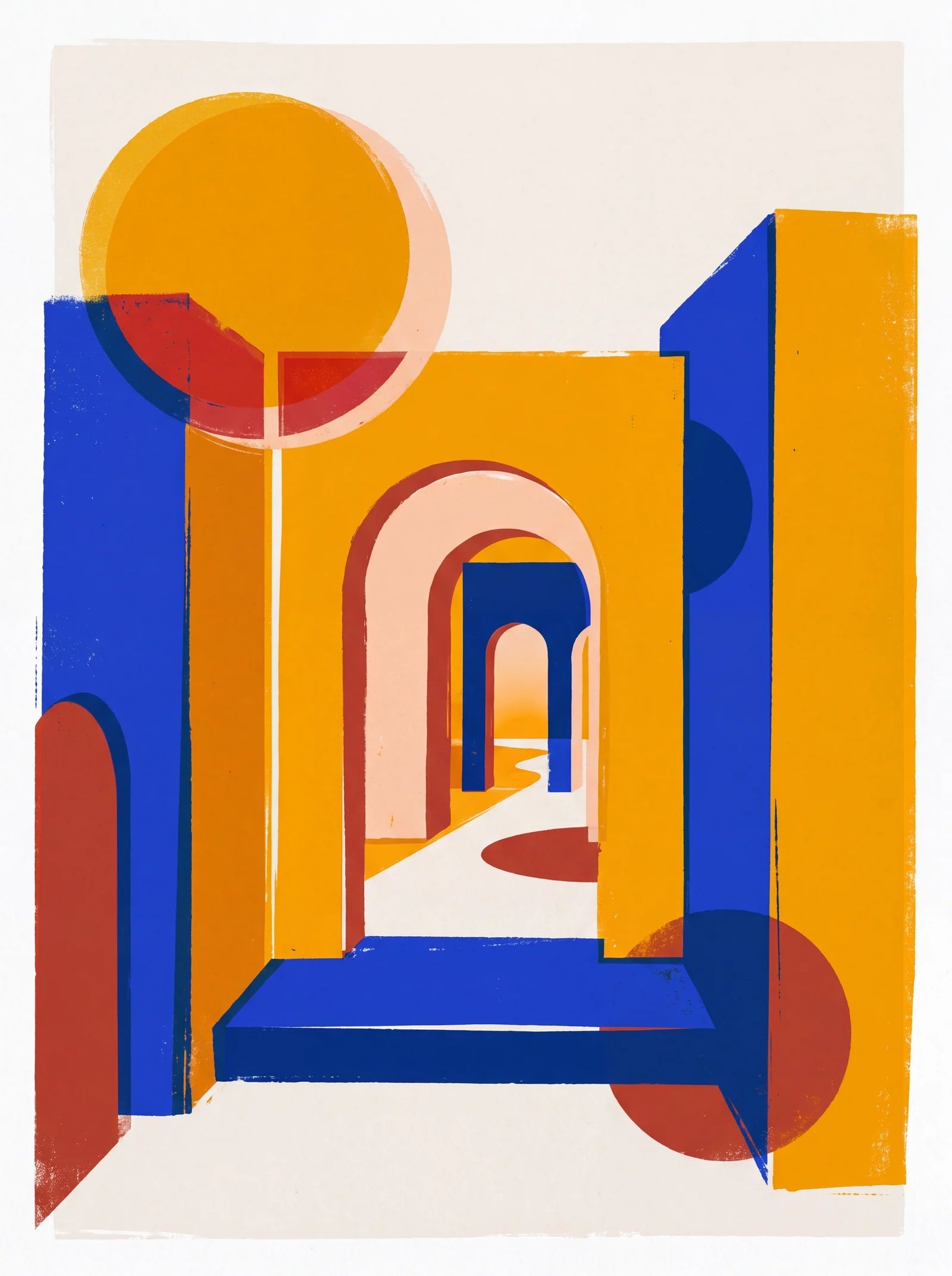 Doorway to Apricot, an AI-generated art print