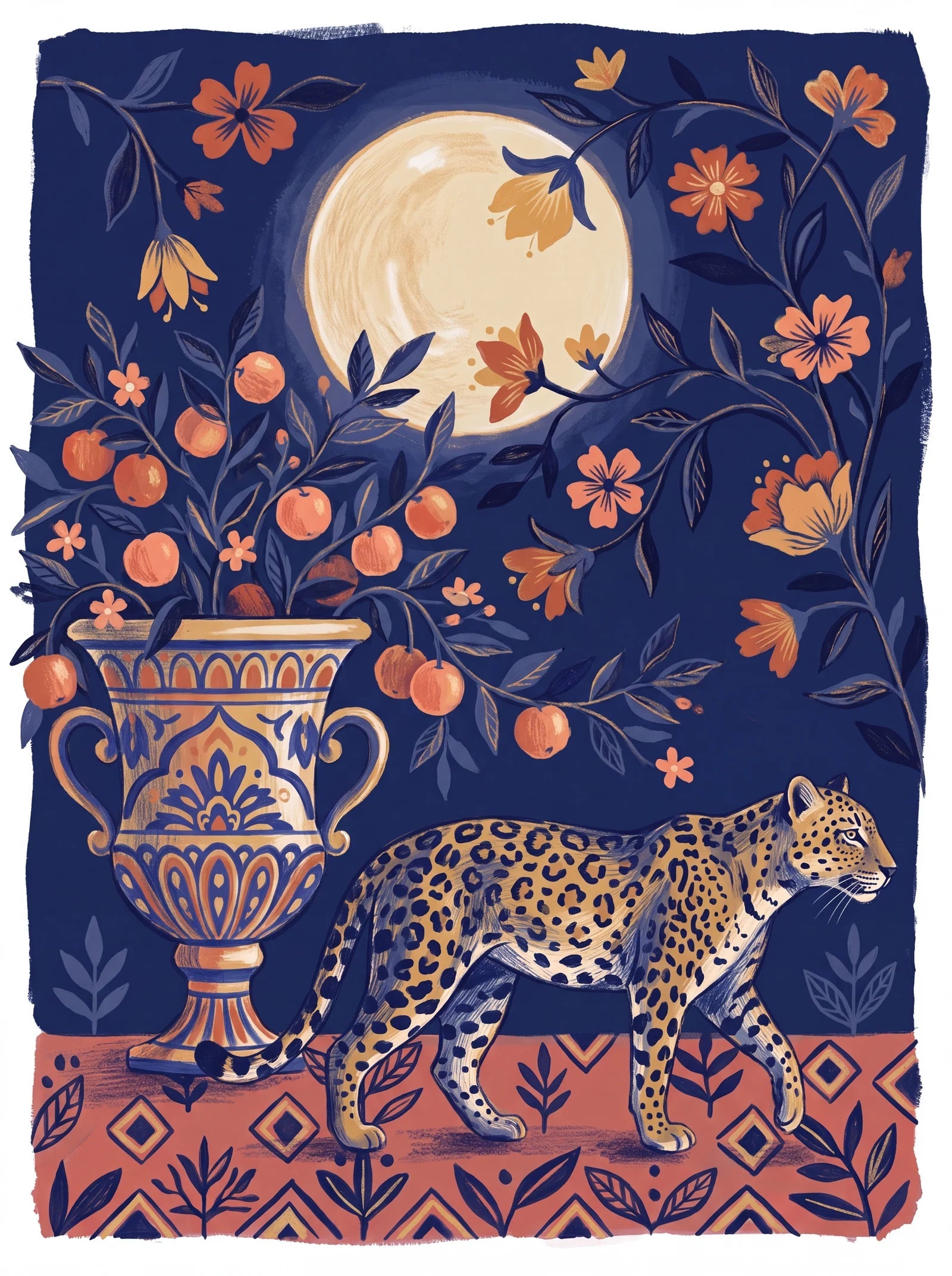 Garden for a Small Leopard, an AI-generated art print