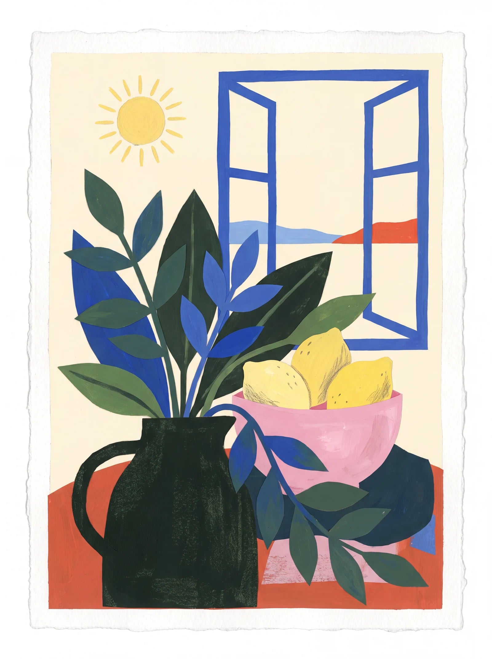 Garden on the Table, an AI-generated art print