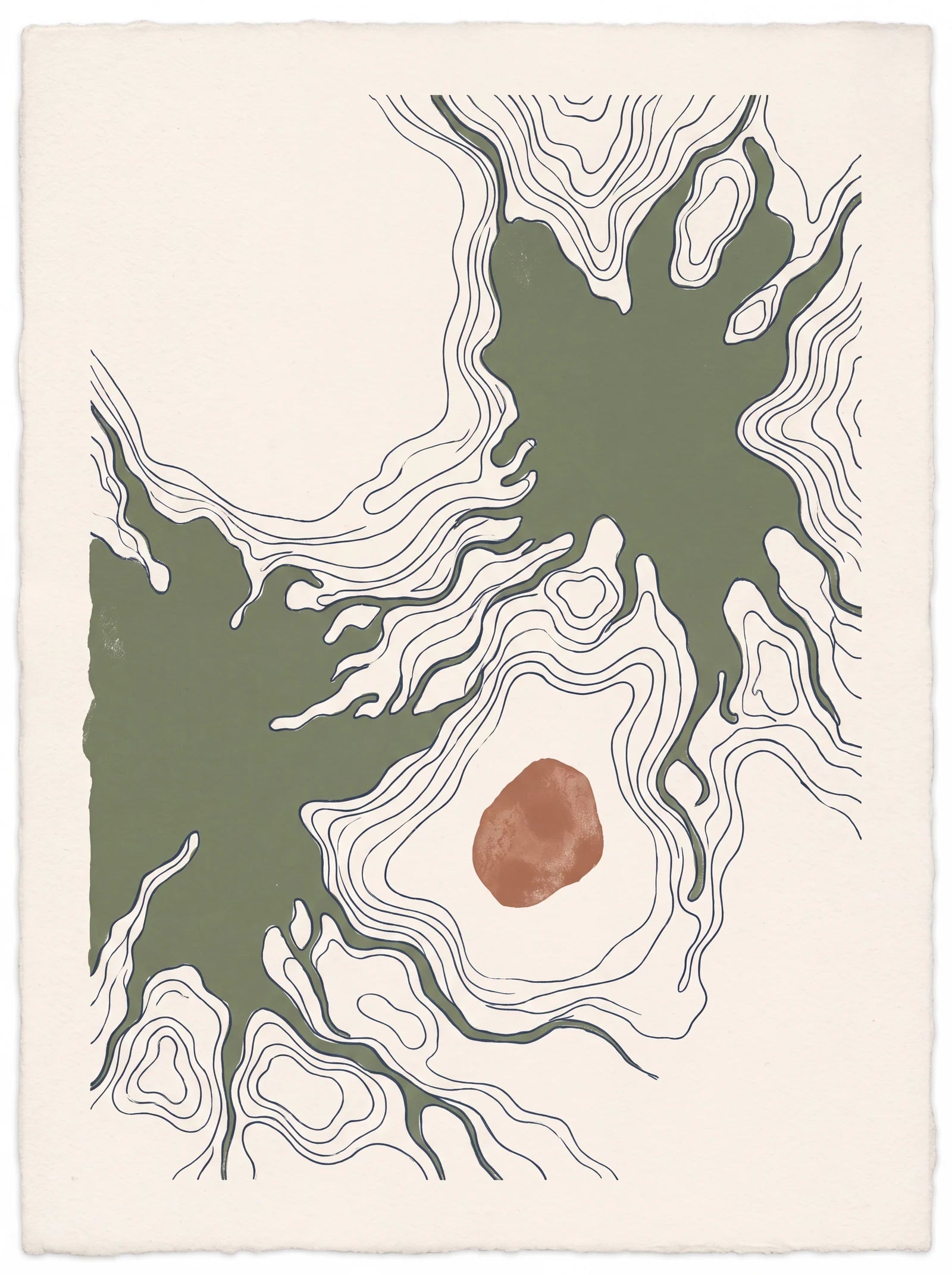 Moss After Weather, an AI-generated art print