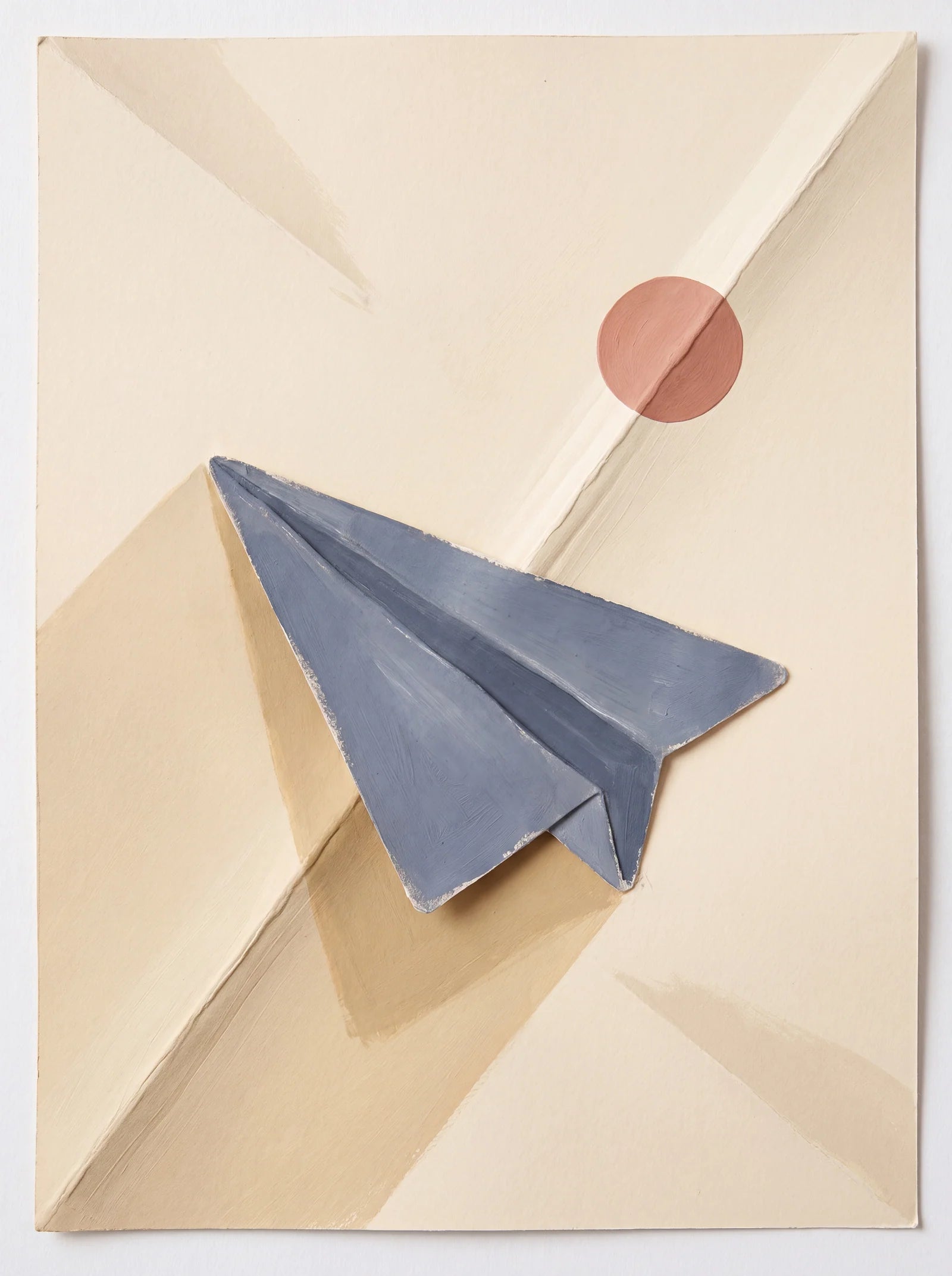 Quiet Plane with Shadow, an AI-generated art print