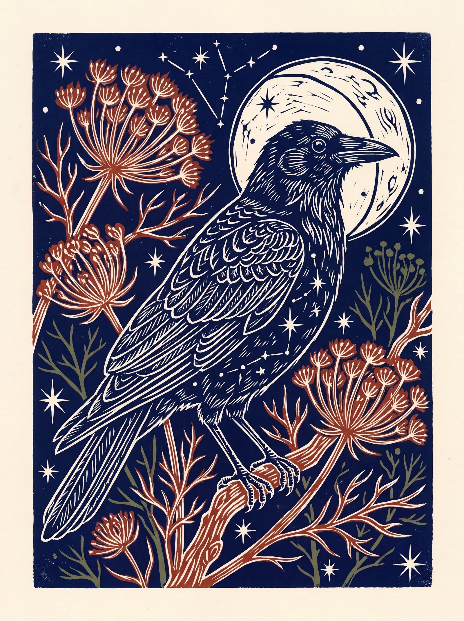 Seed-Head Constellation, an AI-generated art print