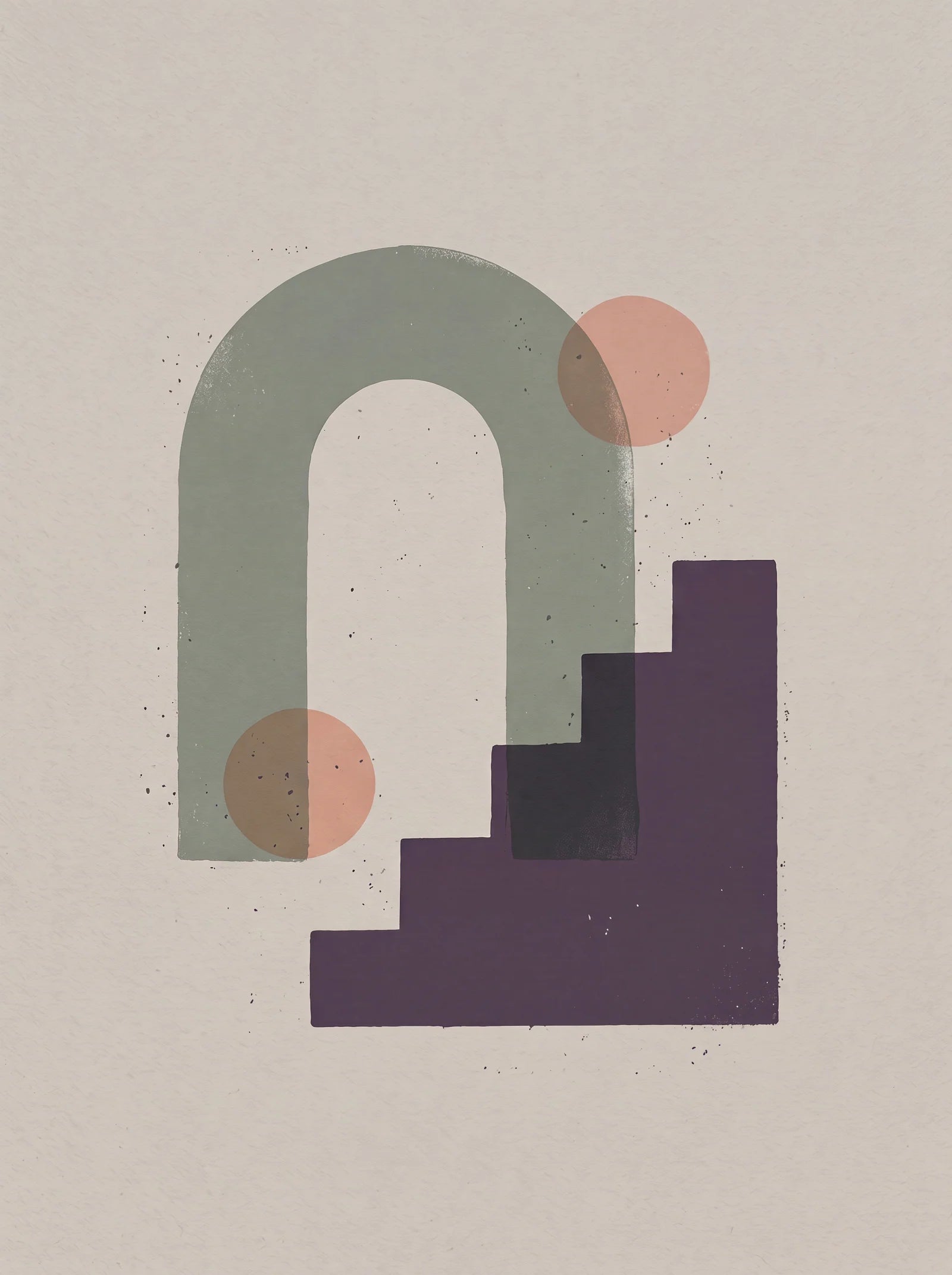 Soft Architecture No. 4, an AI-generated art print