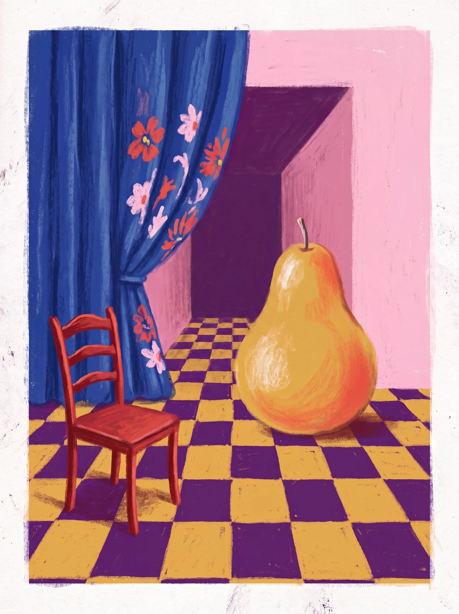 The Pear Room, an AI-generated art print
