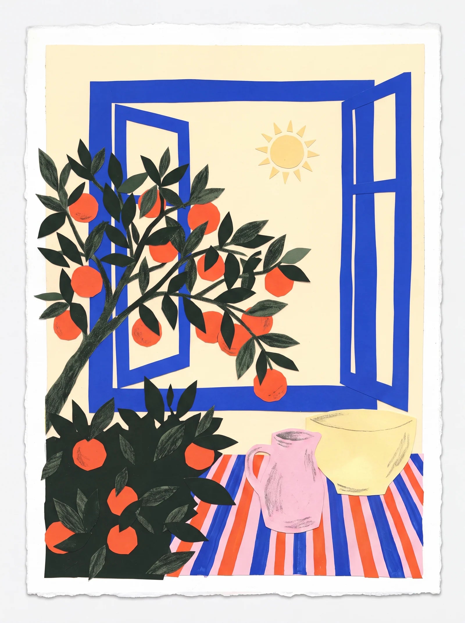 Tangerine Window, an AI-generated artwork